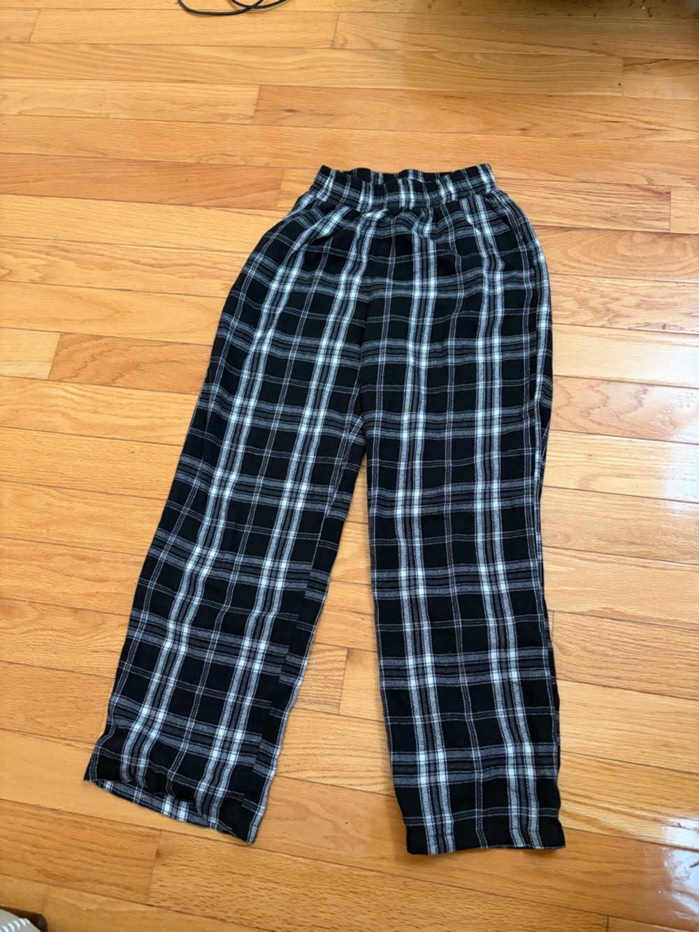 Black & White Plaid Pajama Pants